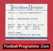 Tottenham Hotspur v Manchester United 1997 – Football Ticket