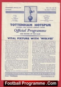 Tottenham Hotspur v Wolves 1961