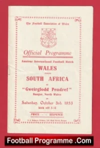 Wales v South frica 1953 – Gweirglodd Pendref Bangor