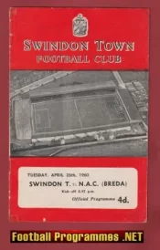 Swindon Town v NAC Breda 1960 – Friendly Dutch Holland