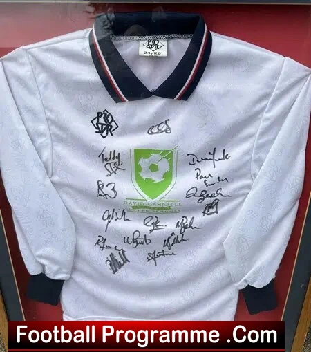 Manchester United Multi Signed Football Shirt Treble Season Winners - Image 2