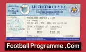 Leicester City v Manchester United 1998 – Match Ticket