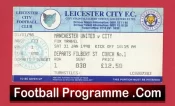 Leicester City v Manchester United 1998 – Match Ticket