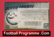 Derby County v Manchester United 2000 – Match Ticket