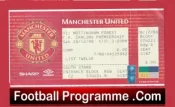 Manchester United v Nottingham Forest 1998 FULL Match Ticket Treble Season