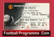 Manchester United v Charlton Athletic 2006 – Match Ticket