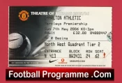 Manchester United v Charlton Athletic 2006 – Match Ticket