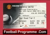 Manchester United v Newcastle United 2006 – Football Ticket Man Utd