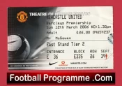 Manchester United v Newcastle United 2006 – Football Ticket Man Utd