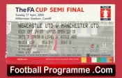 Manchester United v Newcastle United 2005 – FAC Semi Final Ticket Cardiff