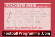 Manchester United v Bournemouth 1989 – Football Ticket