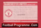 Manchester United v West Ham United 1985 – Football Ticket