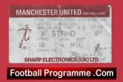 Manchester United v Everton 1987 – Match Ticket