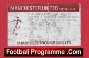 Manchester United v QPR 1989 – FA Cup Football Ticket