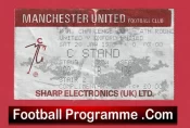 Manchester United v Oxford United 1989 – FA Cup Match Ticket