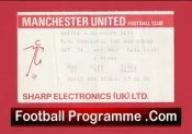Manchester United v Coventry City 1987 – Football Ticket