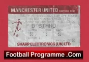 Manchester United v Manchester City 1987 – Football Ticket