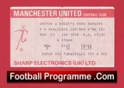 Manchester United v QPR 1989 – FA Cup Football Ticket