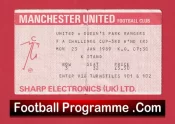 Manchester United v QPR 1989 – FA Cup Football Ticket