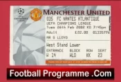 Manchester United v Nantes Atlantique 2002 – Match Ticket
