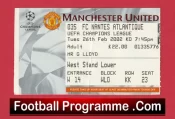 Manchester United v Nantes Atlantique 2002 – Match Ticket