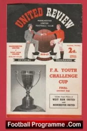 Manchester United v West Ham United 1957 – Man Utd Youth Cup Final 56/57