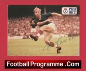 Manchester United Bobby Charlton Autograph Signed Football Card Man Utd