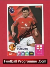 Manchester United Harry Maguire Autograph Signed Football Card Man Utd