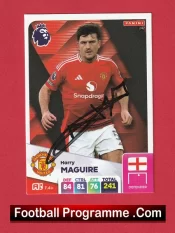 Manchester United Harry Maguire Autograph Signed Football Card Man Utd