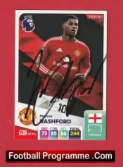 Manchester United Marcus Rashford Autograph Signed Football Card Man Utd