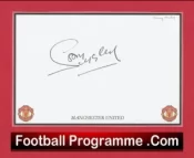 Manchester United Sammy McIlroy Autograph Card Man Utd 1980s