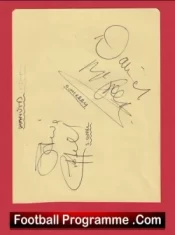 Manchester United Multi Signed Autograph Book Sheets 1980s Houston + Nicol etc