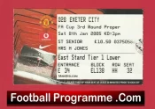Manchester United v Exeter City 2005 – FA Cup Ticket