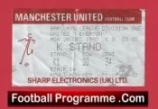 Manchester United v Everton 1987 – Match Ticket
