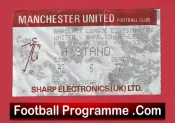 Manchester United v Charlton Athletic 1988 – Football Ticket