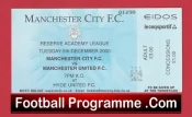Manchester City v Manchester United 2004 – Academy Football Ticket