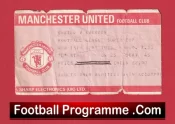 Manchester United v Everton 1985 – Match Ticket 1980s