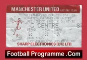 Manchester United v Rotherham United 1988 – Football Ticket