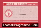 Manchester United v Liverpool 1985 – Match Ticket