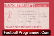 Manchester United v Norwich City 1987 – Match Ticket