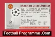 Manchester United v Bordeaux 2000 – Man Utd Ticket