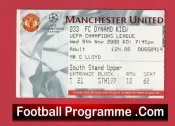Manchester United v Dynamo Kiev 2000 – Match Ticket