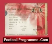Sunderland v Manchester United 2001 – Football Ticket