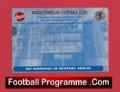 Middlesbrough v Manchester United 2002 – Football Match Ticket