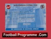 Middlesbrough v Manchester United 2002 – Football Match Ticket