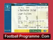 Everton v Manchester United 2005 – Match Day Ticket
