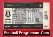 Stoke City v Manchester United 2015 – Match Ticket