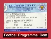 Leicester City v Manchester United 1997 – Football Ticket