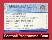 Leicester City v Manchester United 1997 – Football Ticket