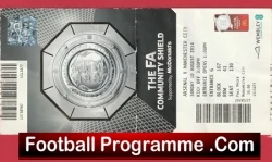 Manchester City v Arsenal 2014 - FA Community Shield Match Ticket
